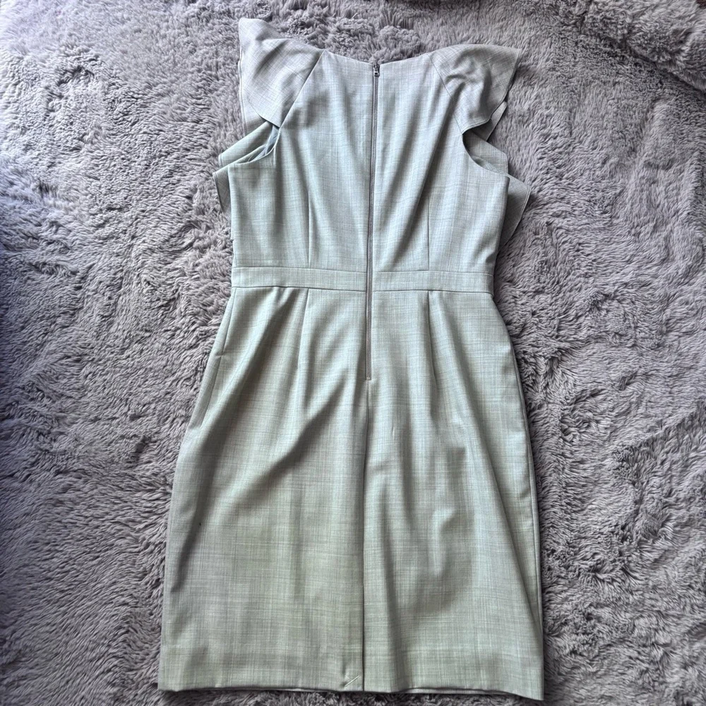 NWT J Crew ruffle sleeve sheath dress 100% wool